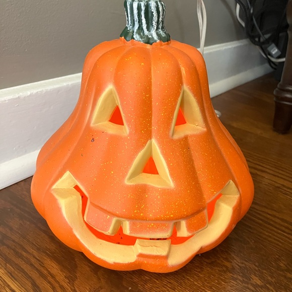 Orange Pumpkin Jack-O'-Lantern Decor - Picture 2 of 2